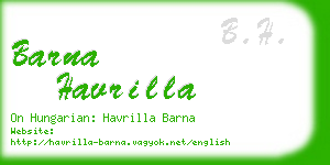 barna havrilla business card